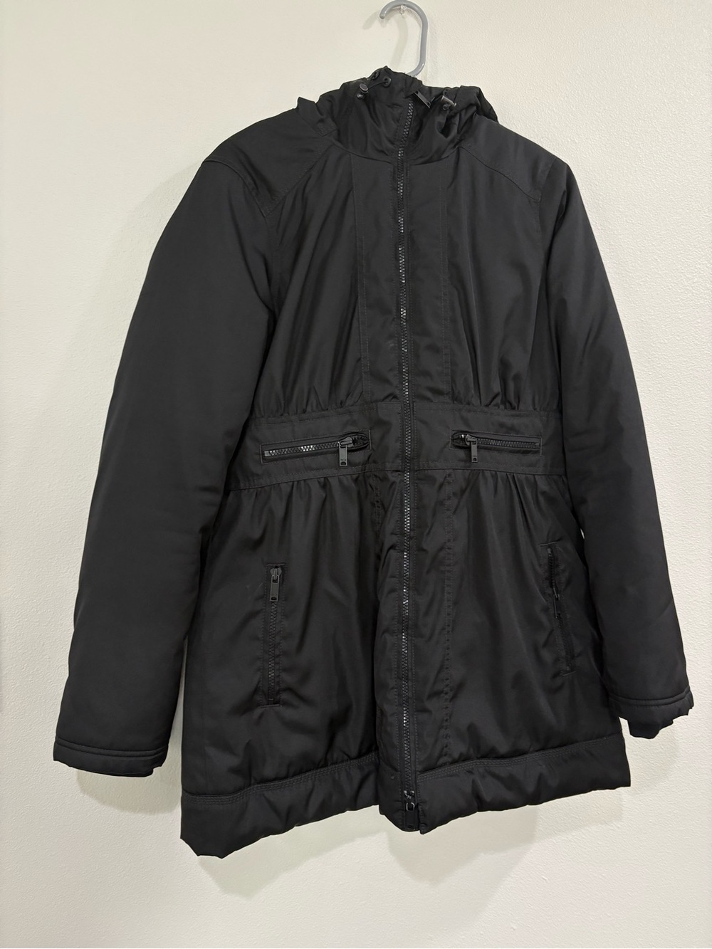 Zella Black Puffer Jacket with Hood